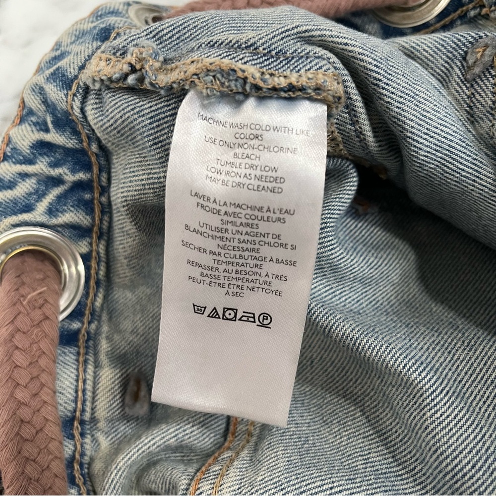 We The Free Blue Moxie Barrel Pull-On Jeans - Picture 12 of 13